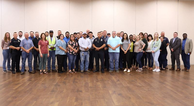 Large indoor group photo