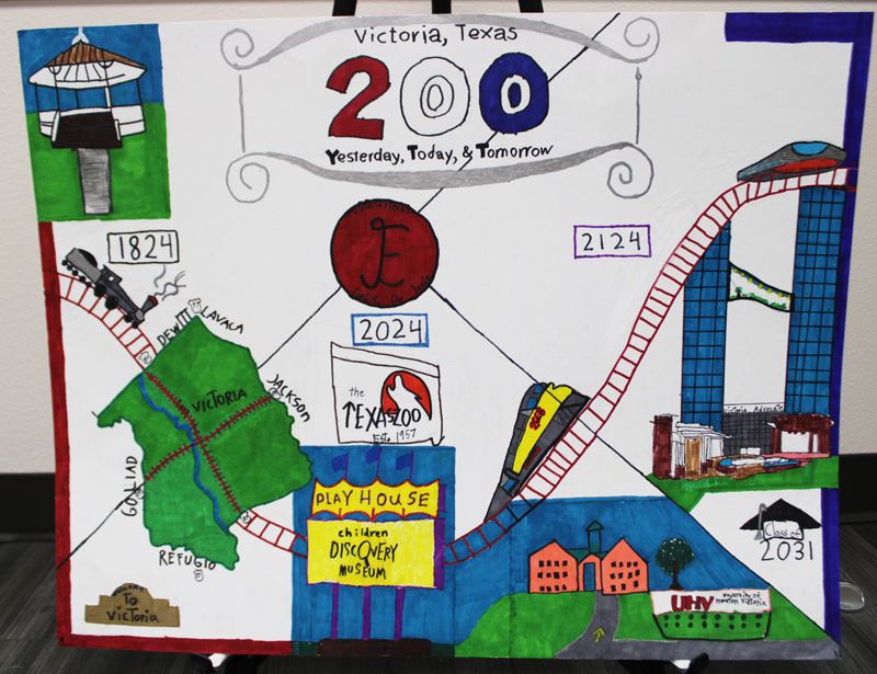 A train track through past, present and future settings with Victoria imagery