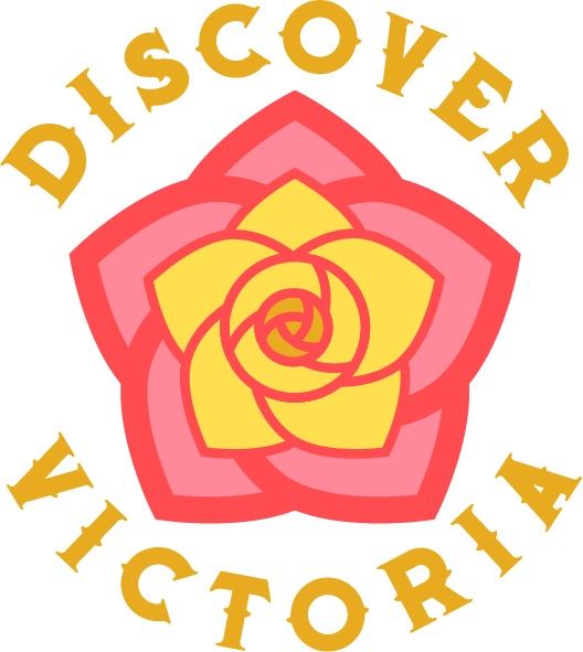 Discover Victoria logo with prominent rose design